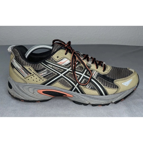 ASICS GEL-Venture‎ 5 Trail Running Shoes Men\'s Size 9 Olive Green Orange T5N3N main image 8